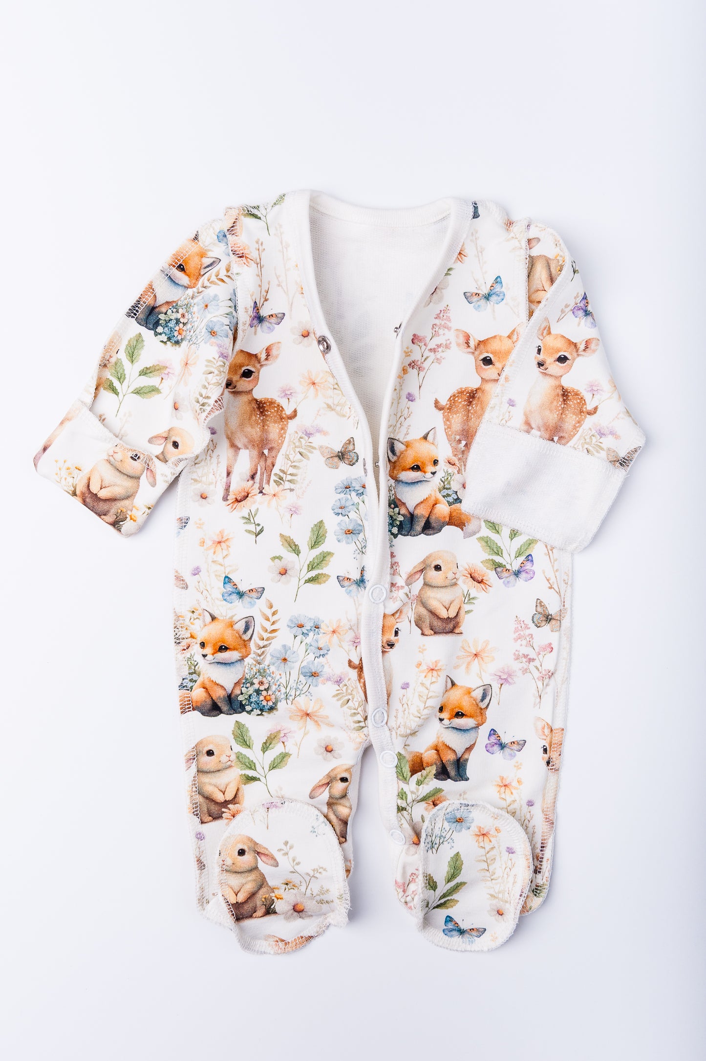 Sleepsuit “Forest Stories” 46 — closed legs, long sleeves, outer seams