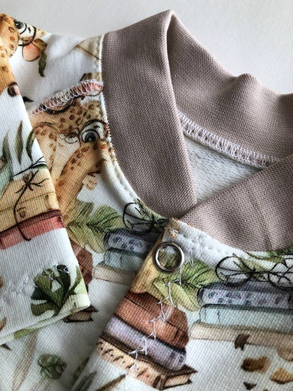 Komplektiņš “Gudrie lācēni” 44–46 — krekliņš ar spiedpogām un džogeri