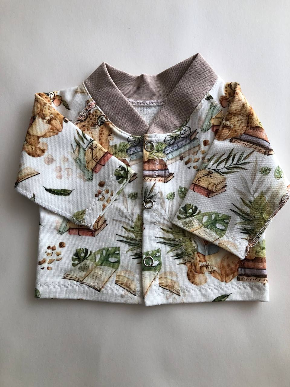 Komplektiņš “Gudrie lācēni” 44–46 — krekliņš ar spiedpogām un džogeri